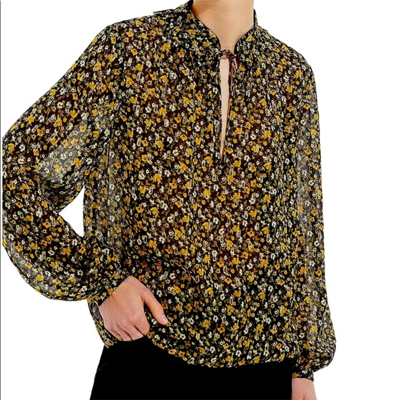 The Kooples Tops - {SOLD} THE KOOPLES Floral Sheer Blouse Top Women’s Large